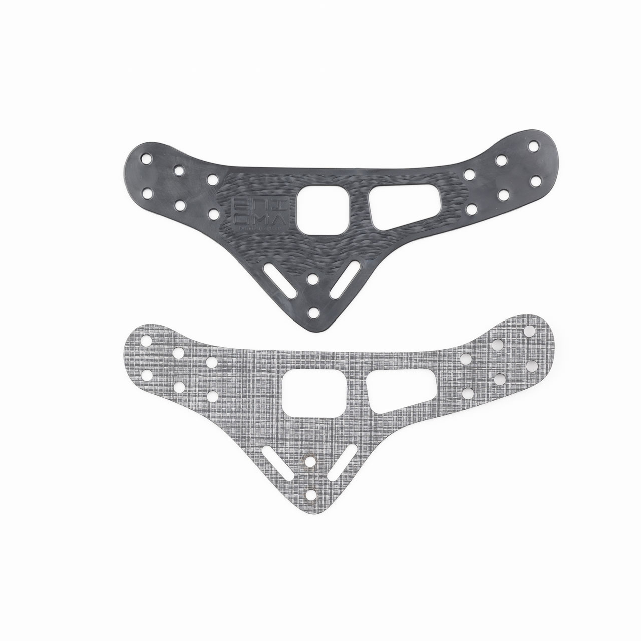Comparison photo of the two Standard Enigma OS faceplates, V2 and V1. Both versions are the same shape.