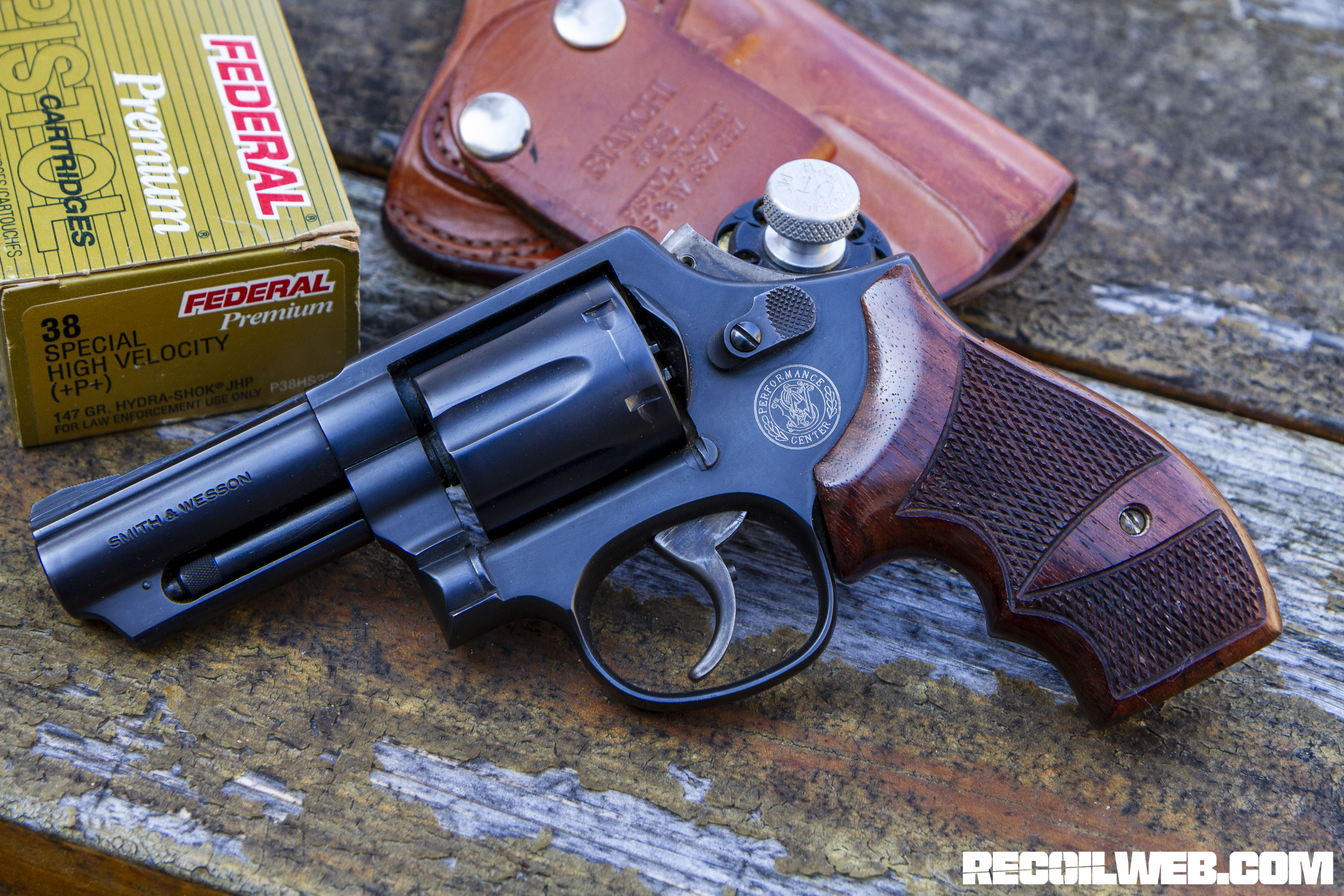 The Model PC13 from the early days of Smith & Wesson’s Performance Center sports an overtravel stop on the rear of the trigger and a beveled cylinder release to clear speedloaders.