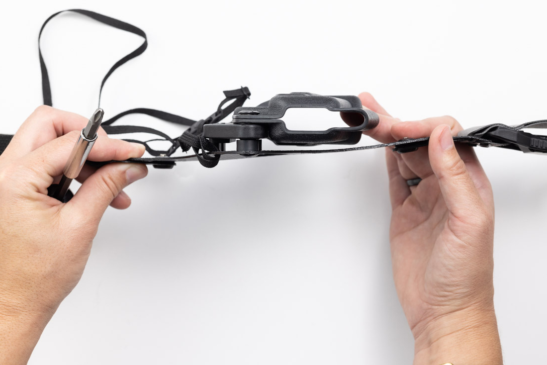 Photo showing the gap between the holster and the Enigma faceplate.