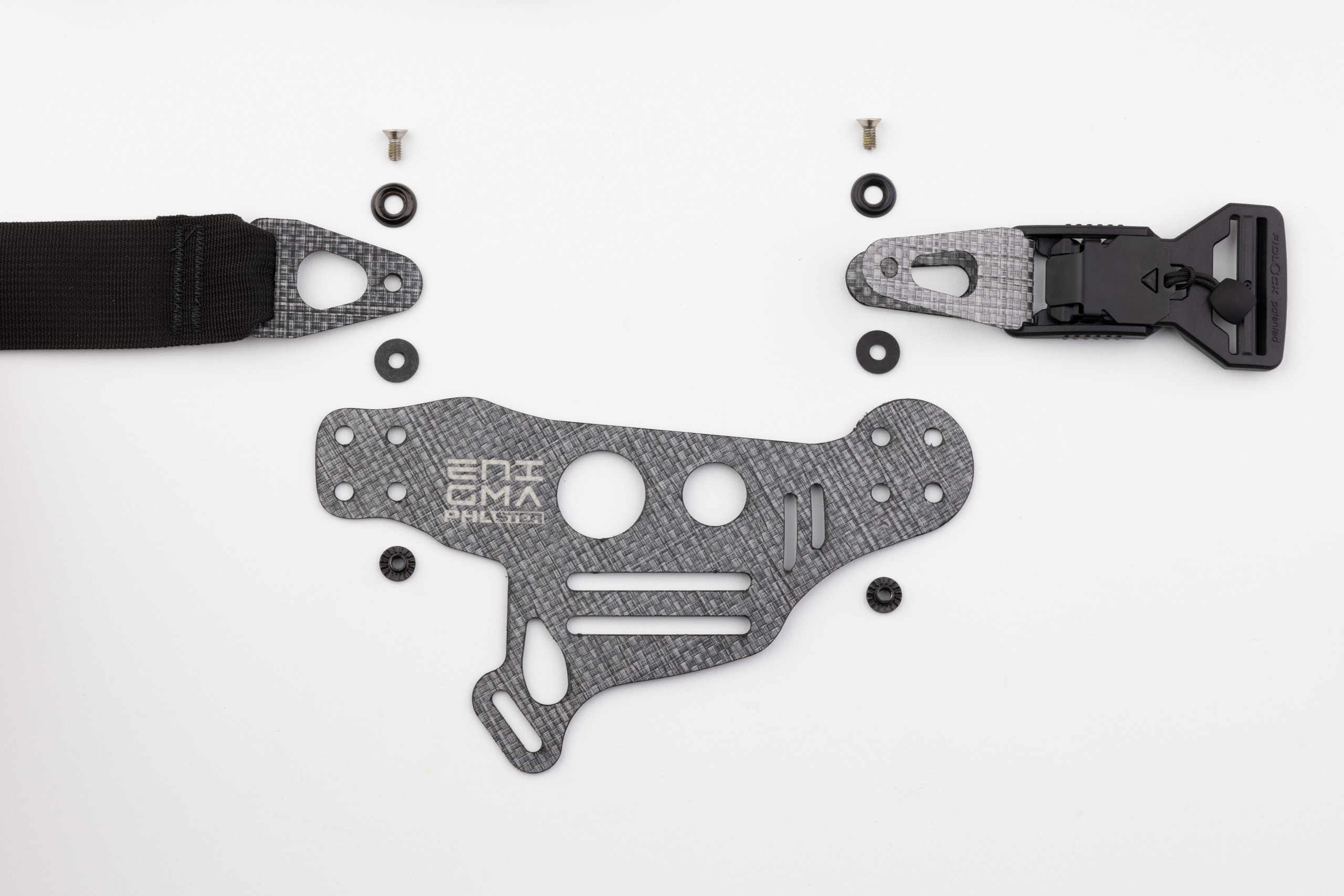 Photo of Enigma faceplate showing order of part attachment.