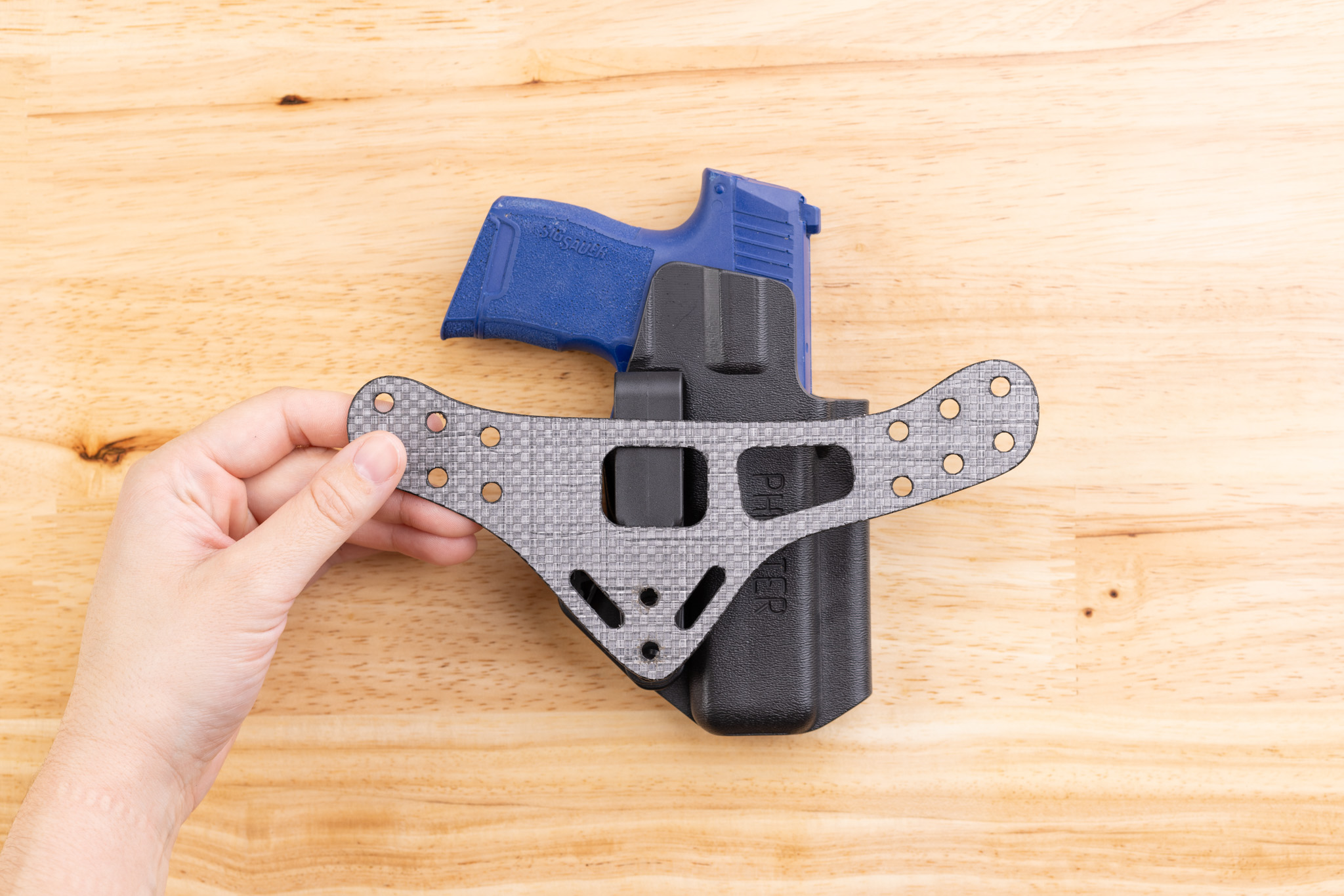 Comparison photo of correct and incorrect Enigma faceplate orientation.