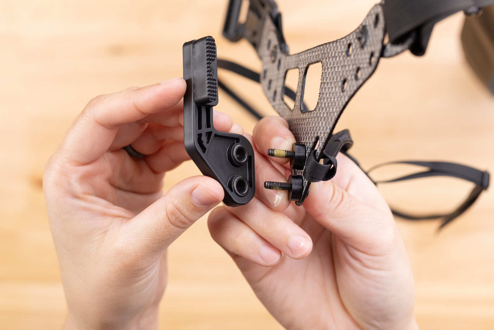 Photo of Modwing being installed on Enigma faceplate.