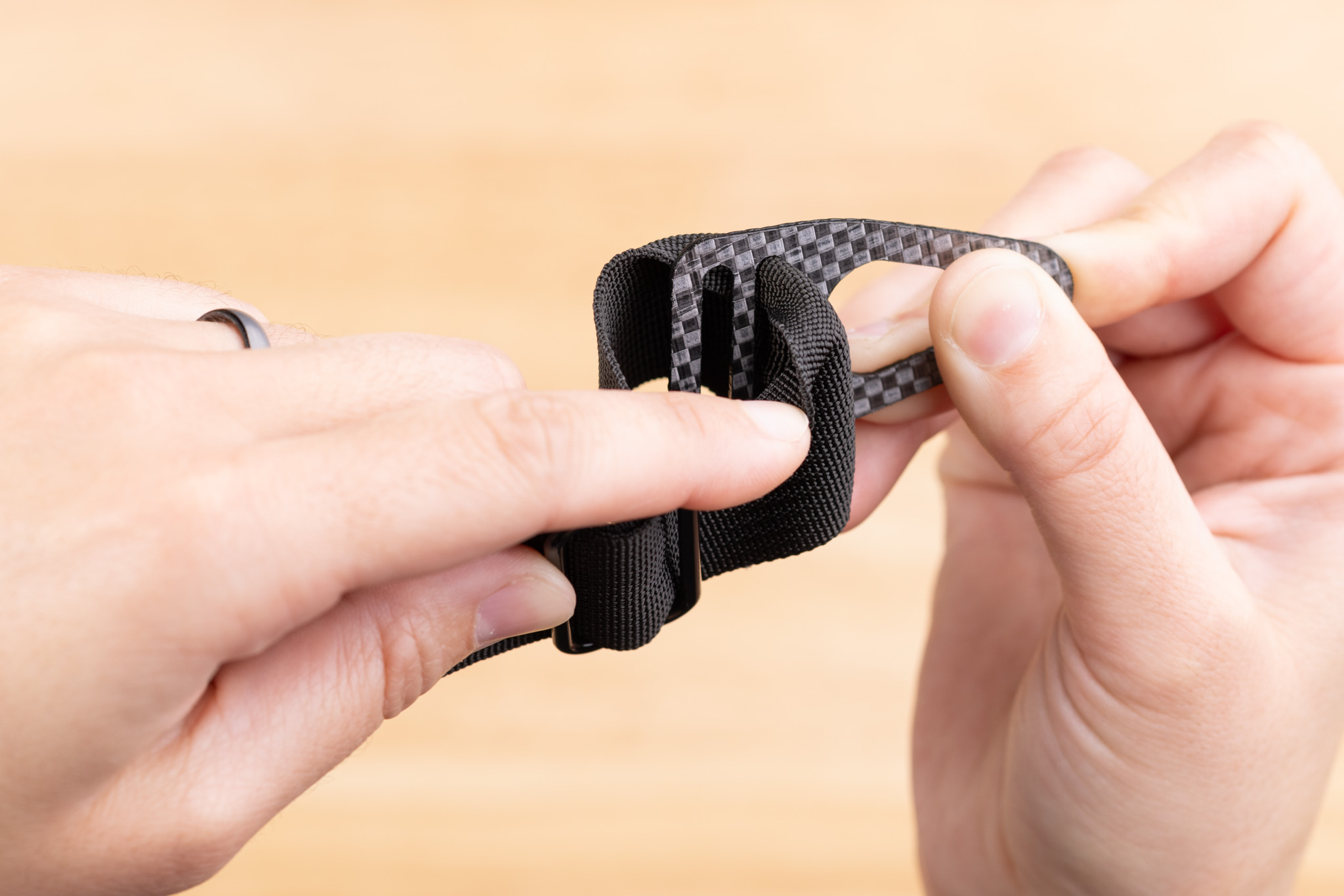 Photo of Enigma belt end showing second slot.