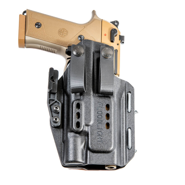 Concealment holster for Glock with lights adjustable cant and retention Combo. 